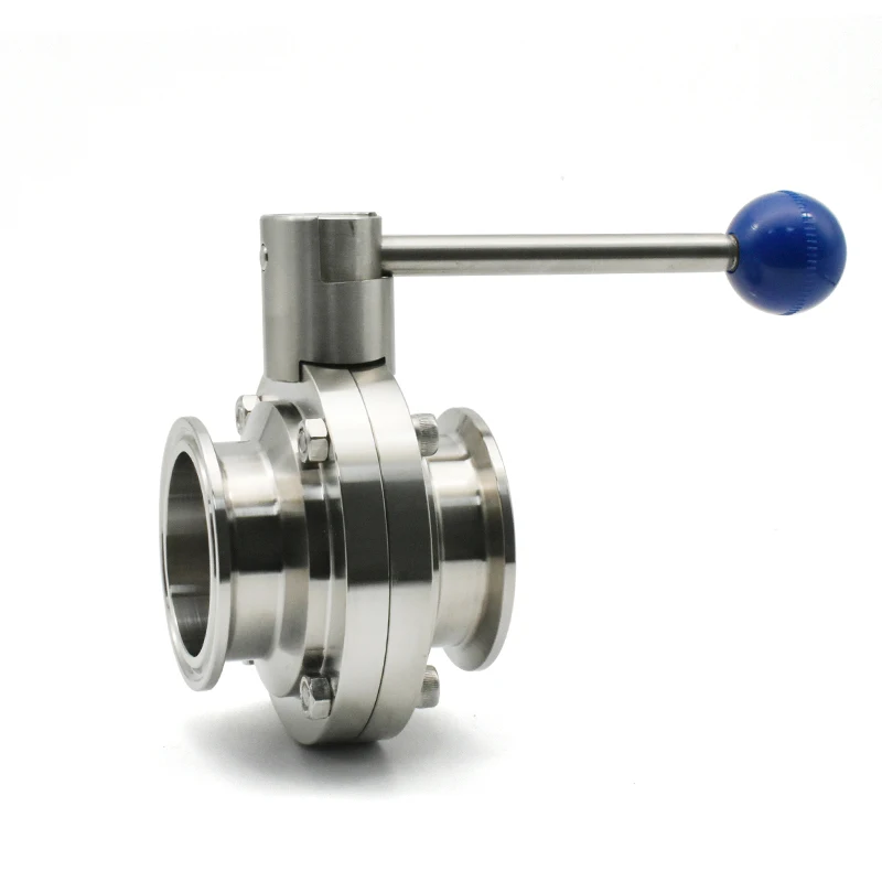 

1-1/2" 2" 3"4" SS304 Stainless Steel Sanitary 50.5/64/91/112mm Tri-Clamp Butterfly Valve Homebrew Beer Dairy
