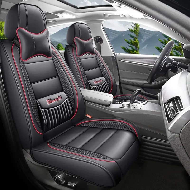 Из искусственной кожи чехол на автомобильное сиденье для SKODA Octavia A5 A7 Kodiaq Superb Wagon
