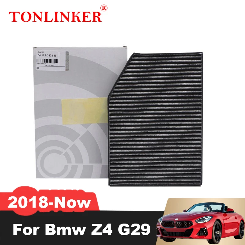 TONLINKER салонный фильтр 64119382885 для Bmw Z4 G29 sDrive20i sDrive30i 2018 2019 2020 M40i 2021 2022 автомобильные аксессуары
