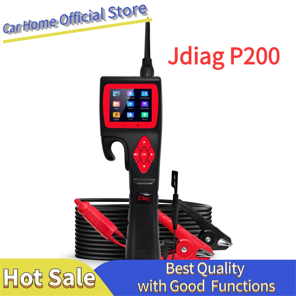 

Jdiag P200 Car Circuit Analyzer 12V 24V Diagnostic Tool Smart Hook Vehicle Electrical System Battery Tester Detector Multimeter