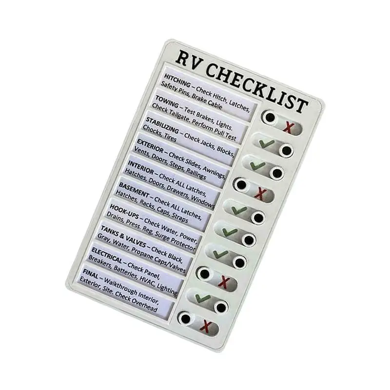 

Portable Chore Chart Memo Boards Reusable RV Checklist Daily Affairs Checklist Board With Slider Portable Detachable Message