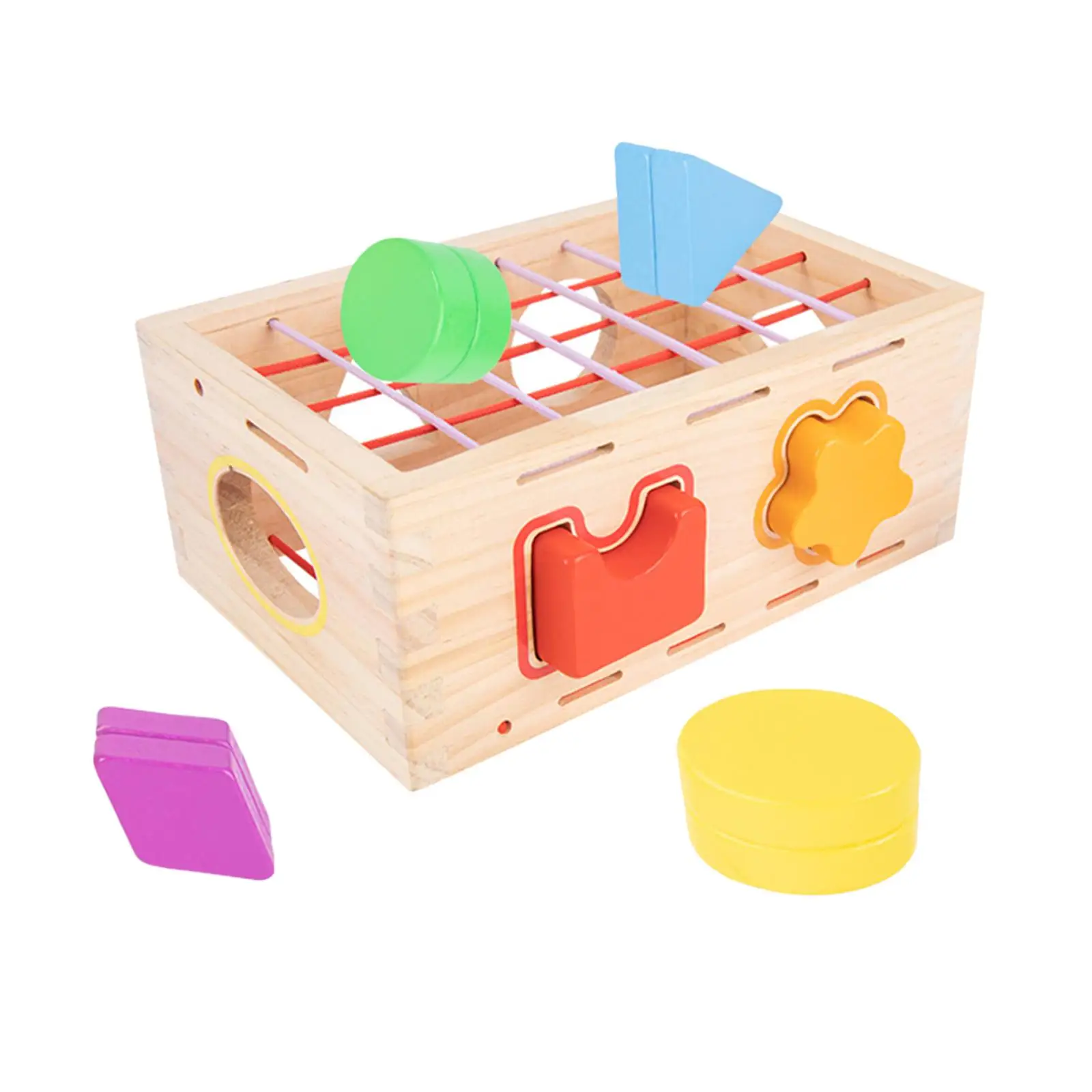 

Baby Sorter Toy Montessori Three dimensional Geometry Line Learning Shape Toy Gift for 1-2 Year Old Boy Girl Birthday Gift