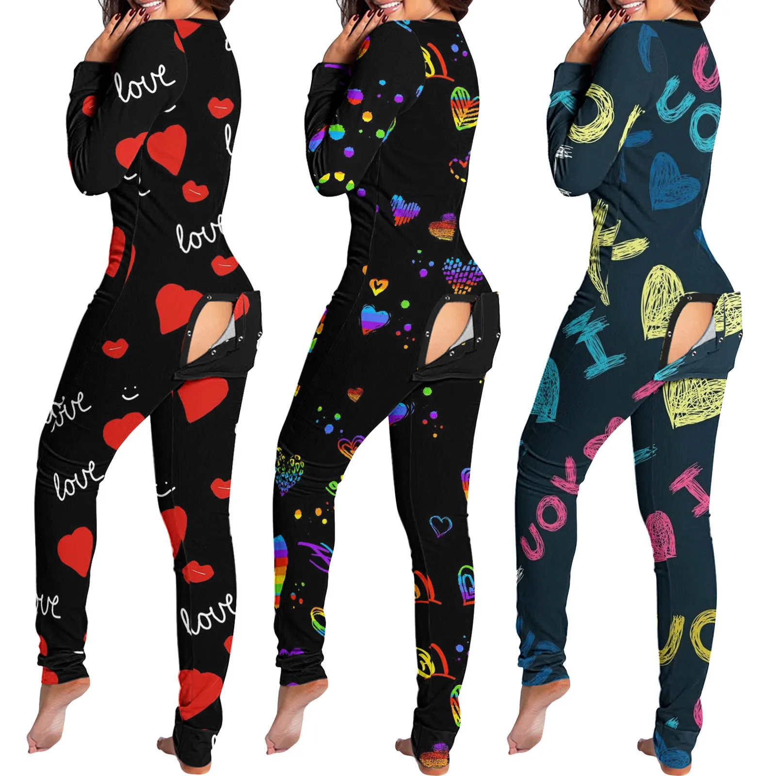 

Женский комбинезон на пуговицах с принтом Love, функциональный Теплый Мягкий комбинезон с клапаном на пуговицах для взрослых, сандалии для де...