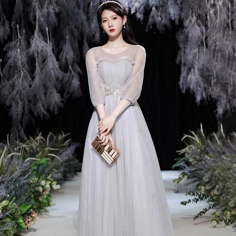 Женское платье для подружки невесты сексуальное китайское из газовой ткани