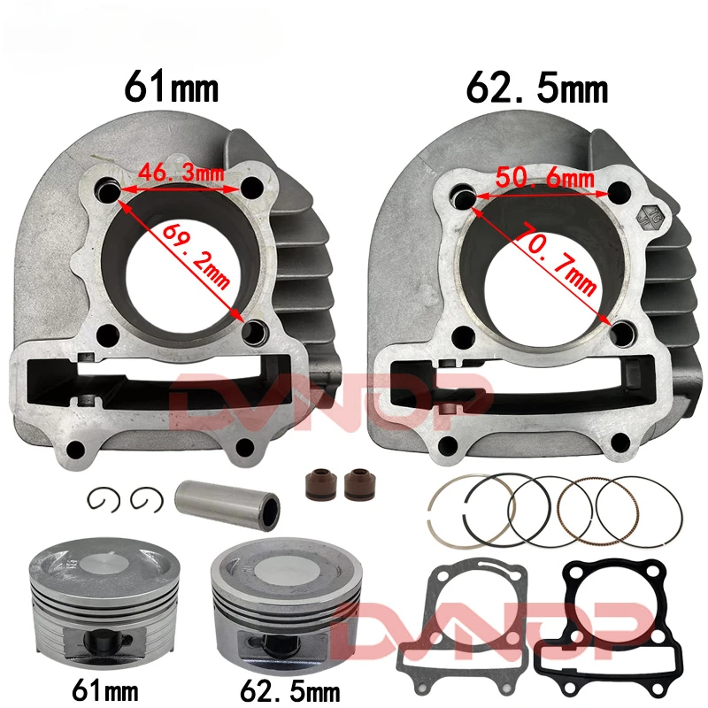 

Комплект мотоциклетного цилиндра, поршень и кольцевая прокладка для ATV175 200 ATV200 WY200 GY6230 61 мм 62,5 мм 63 мм