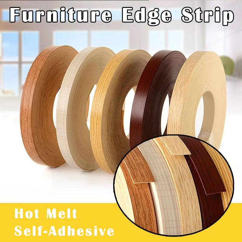 

10m Home Gap Saver Hot Melt Pvc Furniture Edge Strip Protector Tape Veneer Sheets Adhesive Wood Surface Edging Decorate Supplies