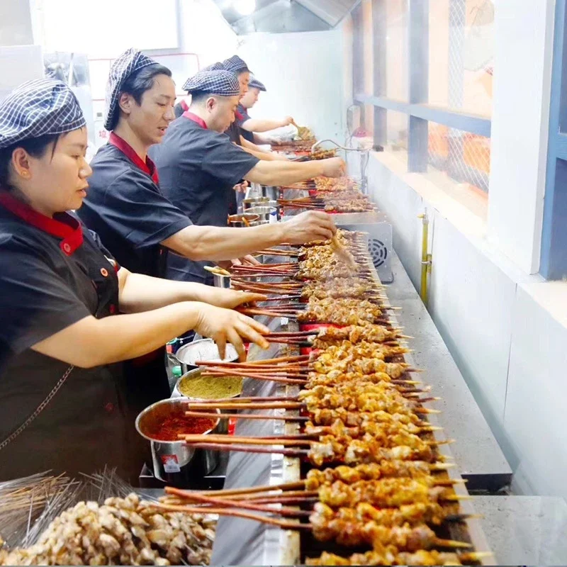 Газовый гриль для барбекю Yakitori и Шпажки коммерческого использования в