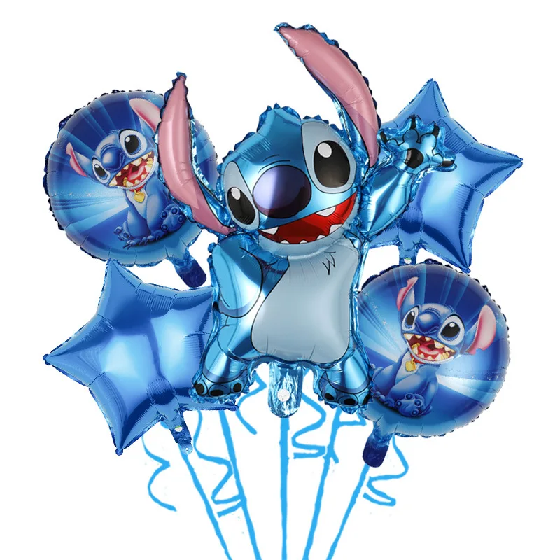 

5 шт., детские воздушные шары «Лило и Ститч», Disney