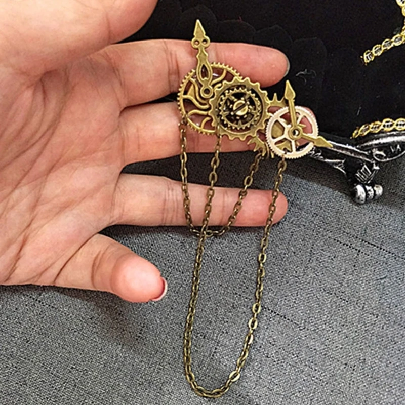 Винтажная заколка для волос в стиле стимпанк головные уборы панк готики заколки