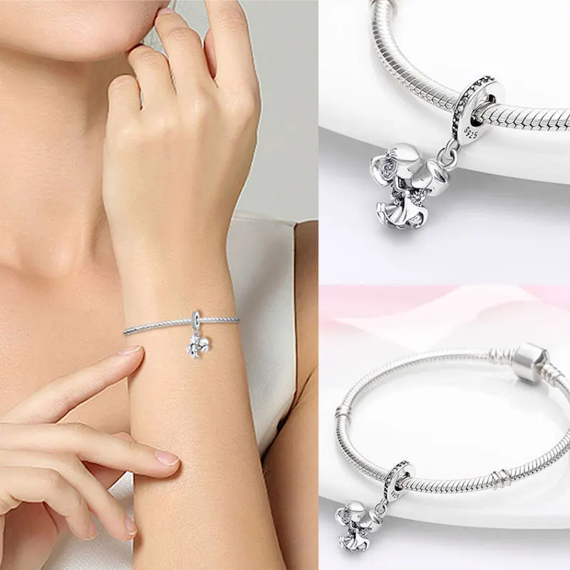 Фото Лидер продаж, 100% Серебро 925 пробы, подходит для оригинального браслета Pandora, изысканная серия бусин, креативный подарок «сделай сам» №3
