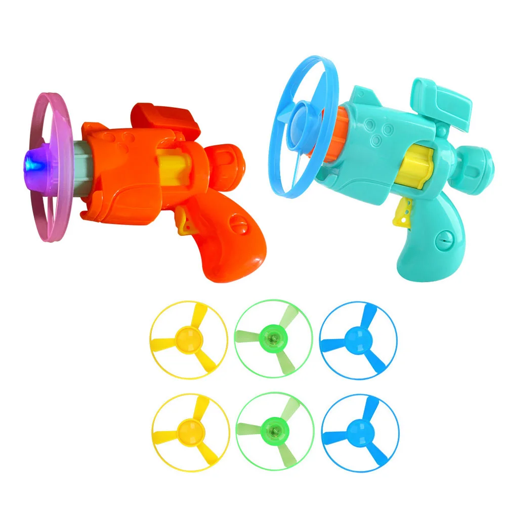 

Flying Toys Educational Disc Kids Outdoor Playset Launcher Skyrocopter Shooter Luminous Saucer