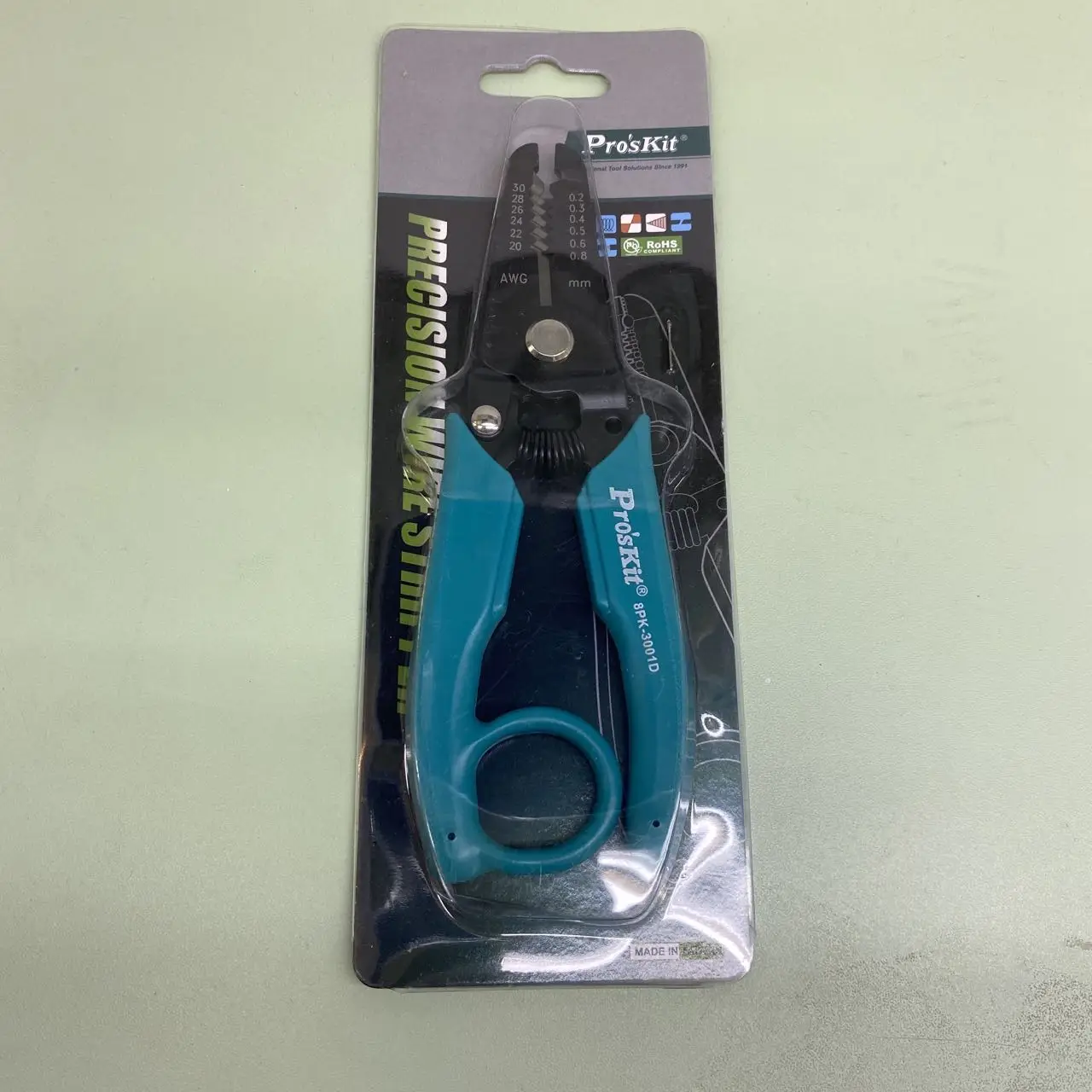 Original Pro'sKit 8PK-3001D Professional Precision 7-in-1 Electronic Wire Stripper (AWG30/28/26/24/22/20) Precision Pliers