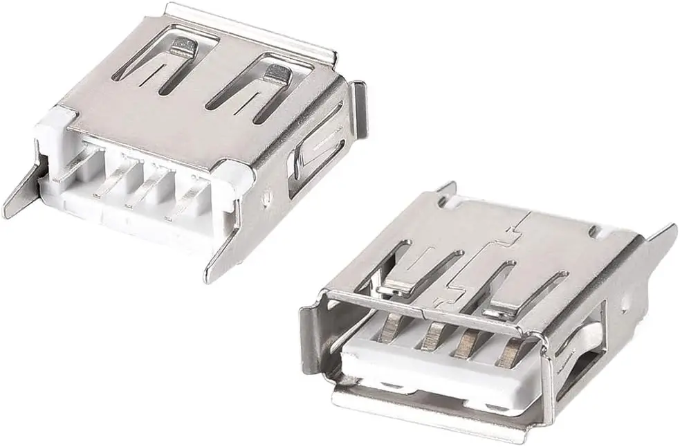 

Разъем Keszoox, 10 шт., USB 180 тип A, гнездовой разъем, 4-контактный DIP-адаптер на градусов