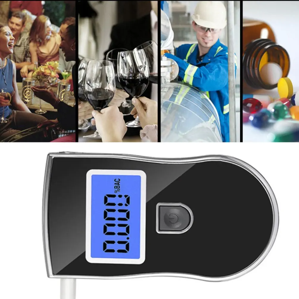 AT-818 профессиональный полицейский цифровой тестер алкоголя в выдыхаемом воздухе