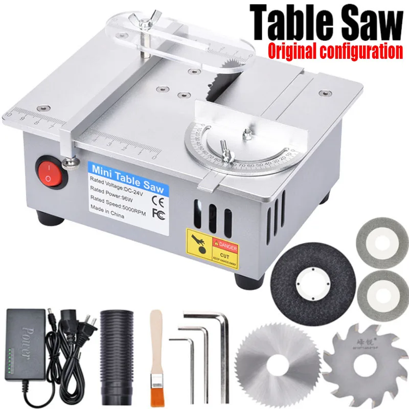 Electric Saw Machinery Mini Desktop Table Saw Cutter Electric Cutting Machine with Saw Blade Grinding Wheel Power Tools For Wood