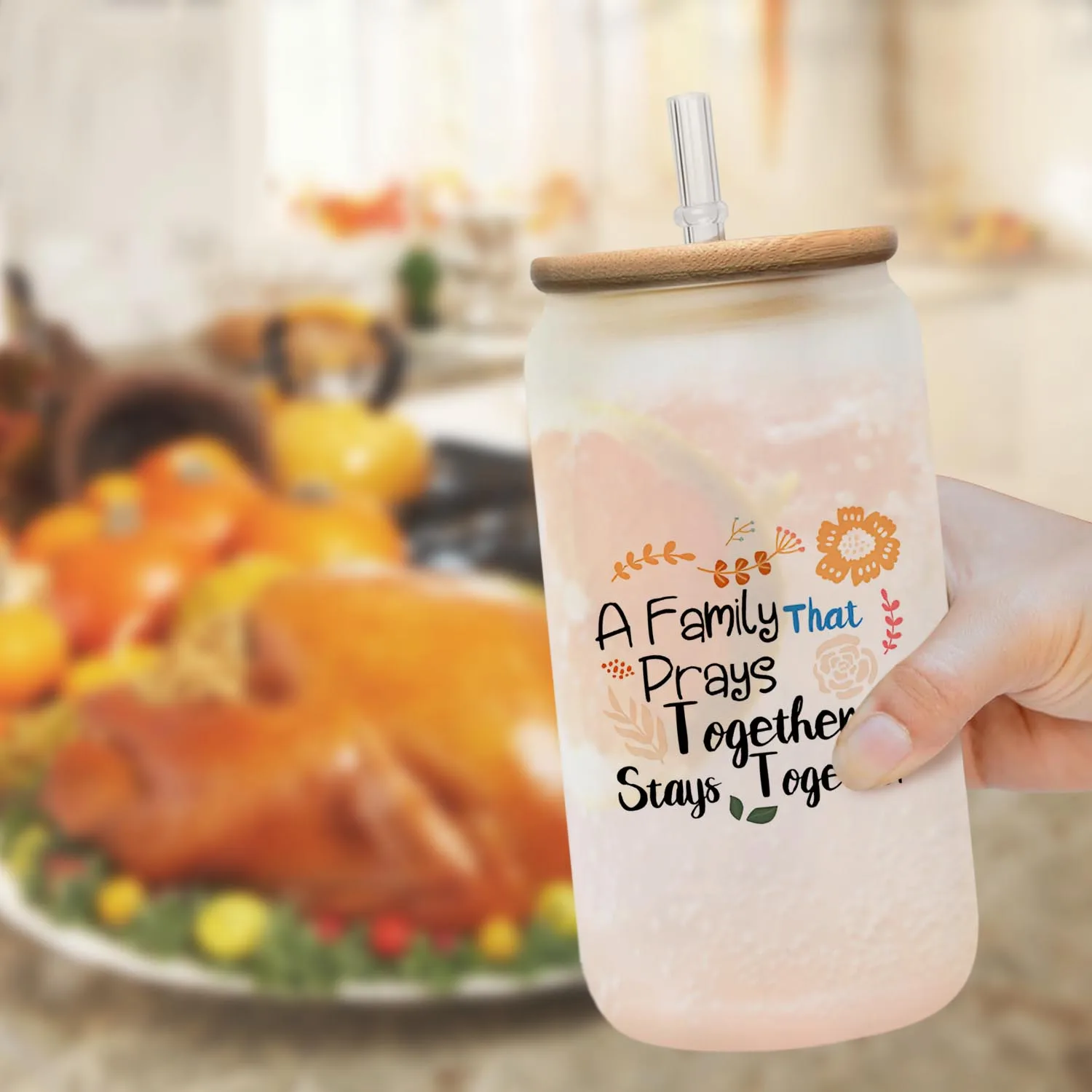 Стеклянный Стакан На 16 Унций День Матери Отца Благодарения Рождения Рождество