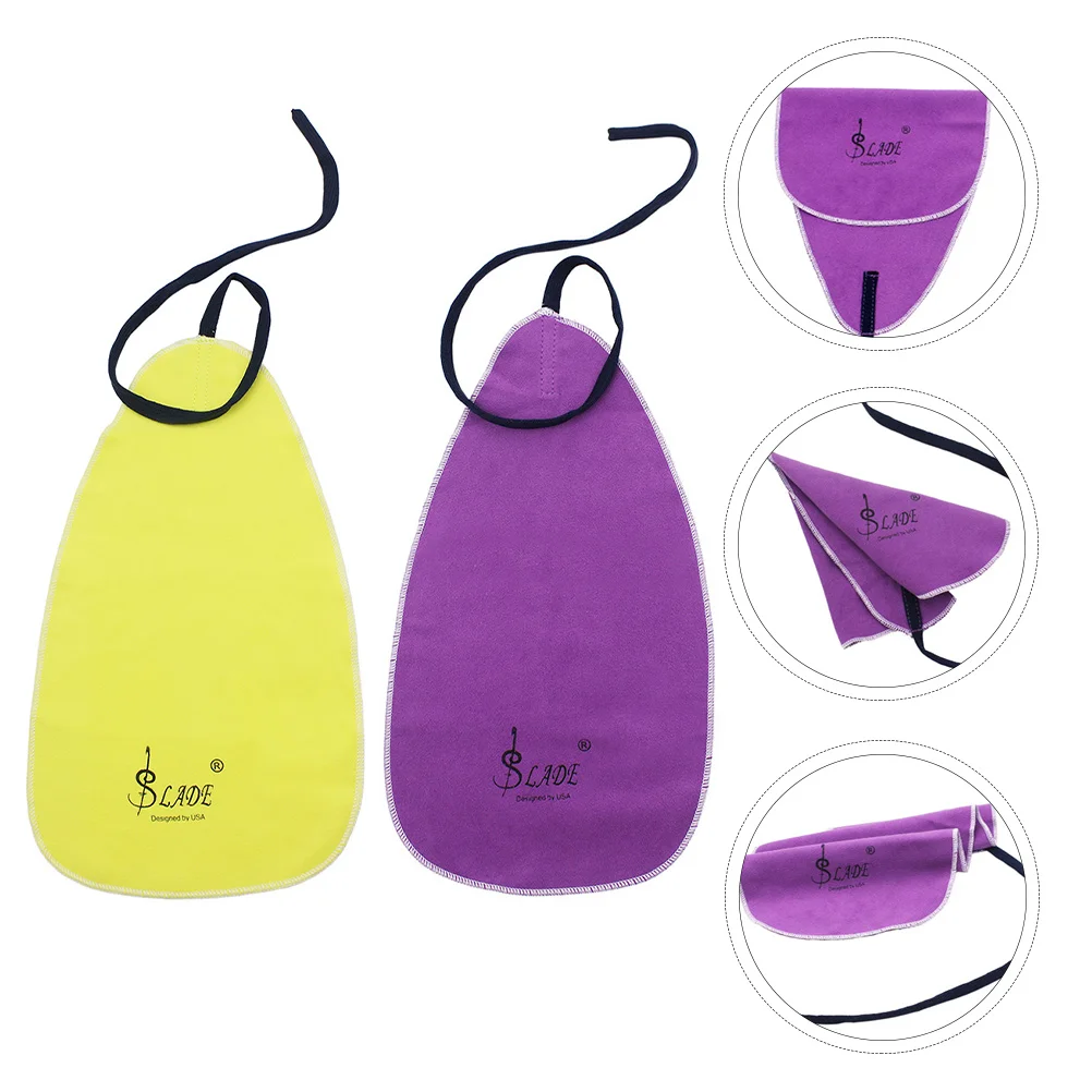 

2 Pcs Cleaning Rag Musical Instrument Cloth Saxophone Accessory Accessories Supply Flute Clarinet Cleaner