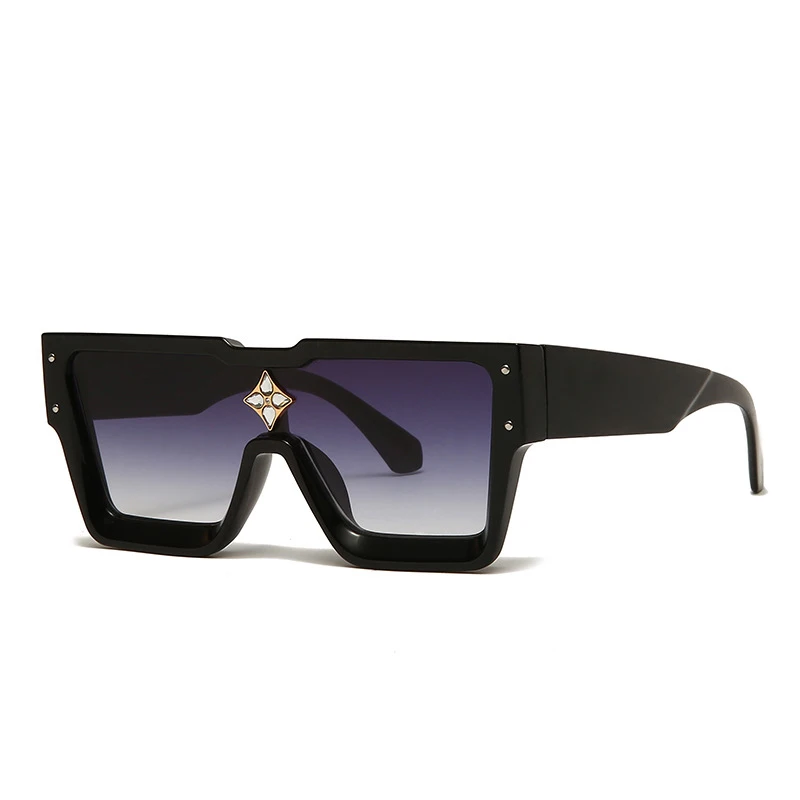 2022 Customized LOGO Luxury Brand Sunglasses Women Fashion Retro Oversized Square Eyewear Leopard Print Head Shades Men UV400