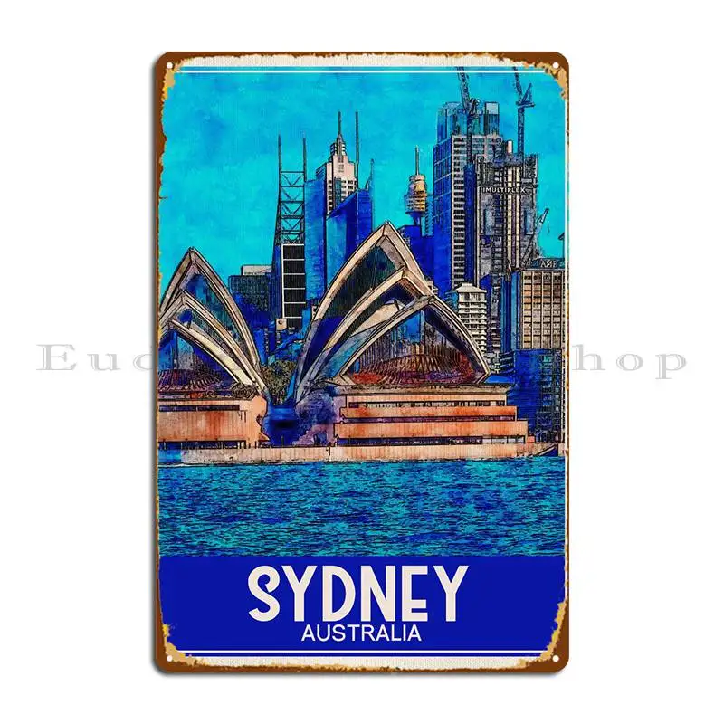 

Металлический плакат в стиле ретро с изображением Сиднея, Австралии