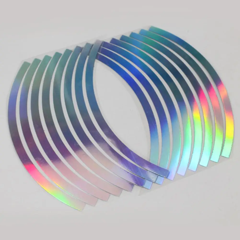 

New 10/12/14/18" Motorcycle & Car Reflective Body Sticker Laser Wheel Rim Tape Waterproof Reflective Stickers Car Accessories