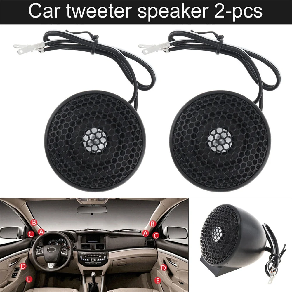 

2pcs Car Tweeter Loudspeaker 150W 4Ohm Audio Subwoofer Silk Film for Car Modification Car Audio Modification Nondestructive