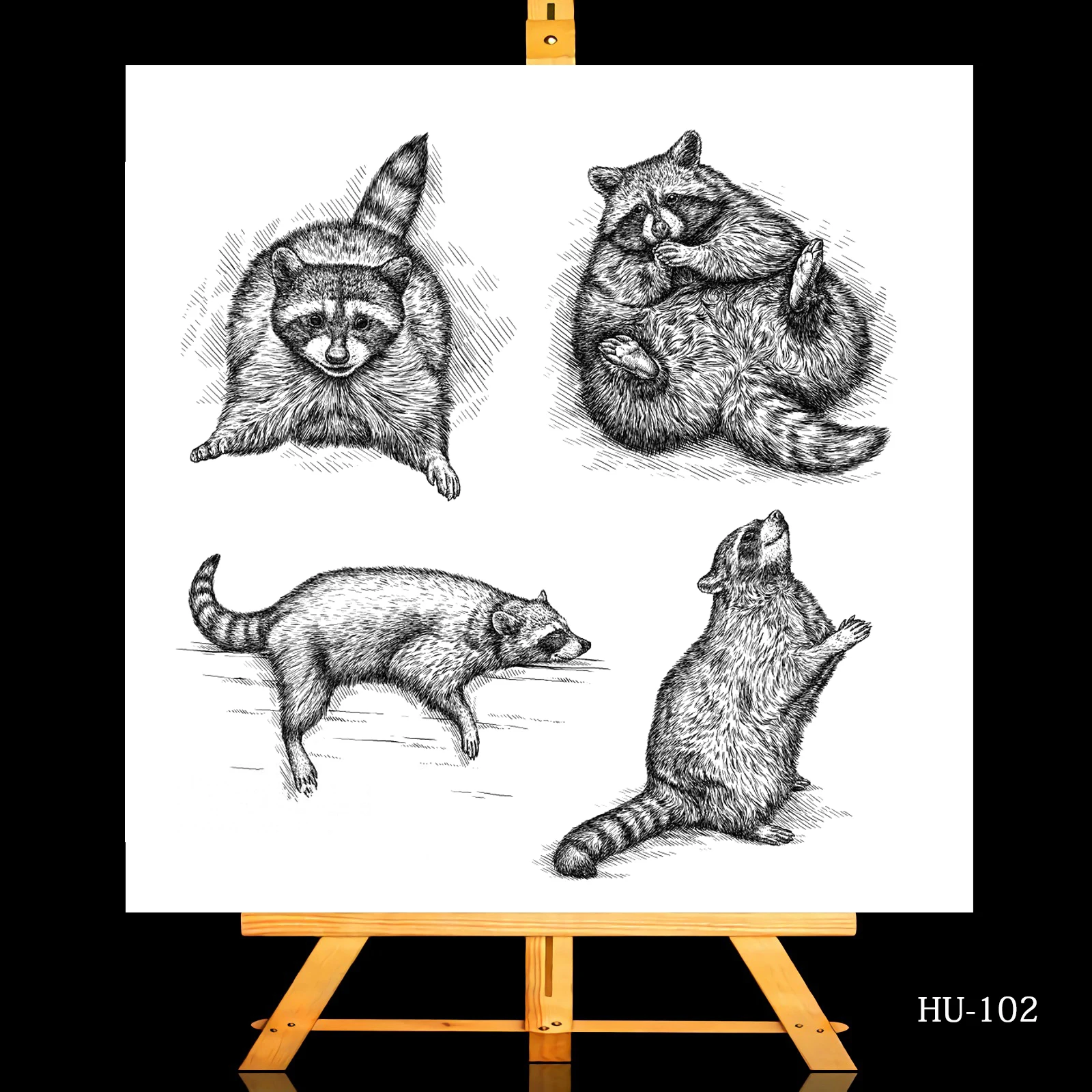 

Raccoon Clear Stamps Rubber Silicone Seal for DIY Scrapbooking Card Making Album Decoroation Crafts