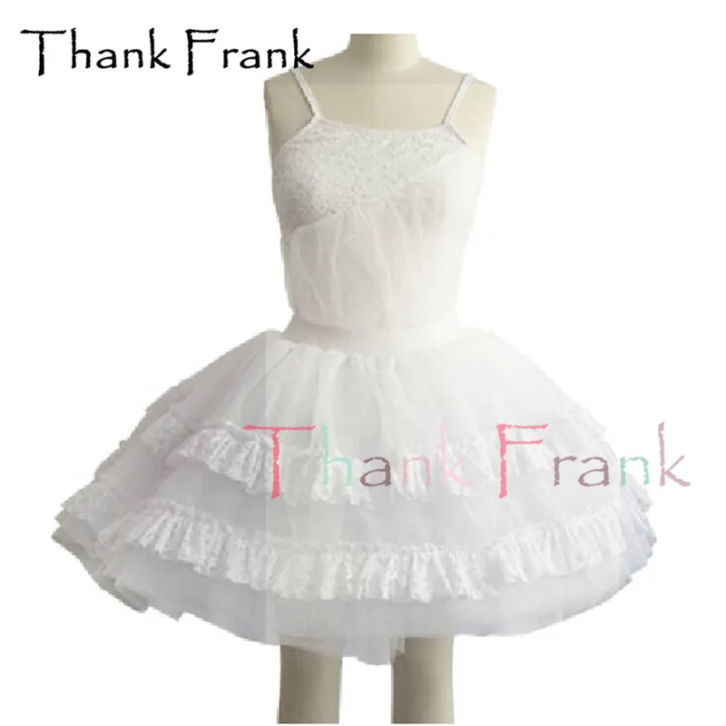 

Support Dance Girls Women White Fairy Lace Ballet Tutu Dress Kids Adult Performance Dance Costume C8