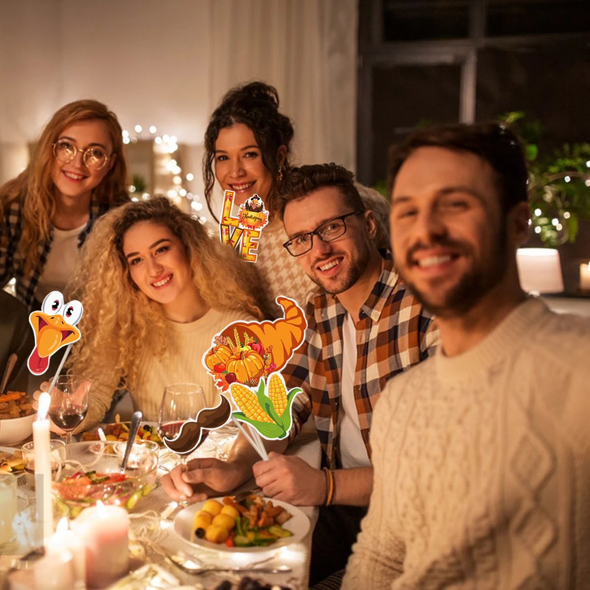 30 шт. реквизит для Фотокабины на День Благодарения