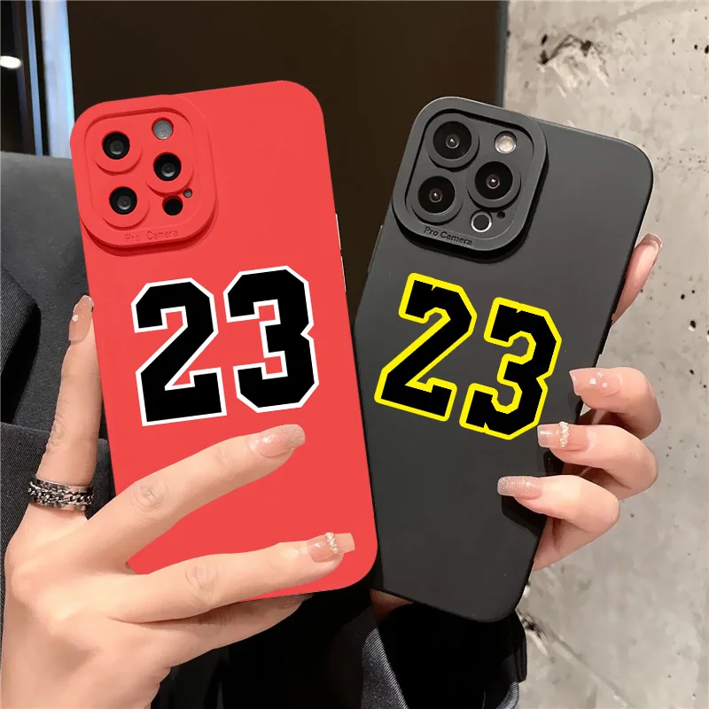 

Lucky Basketball sports Number Silicone phone Cases for iPhone 14 Pro Max 13 12 11 Pro Max XR X XS MAX 7 8 Plus SE 2020 cover