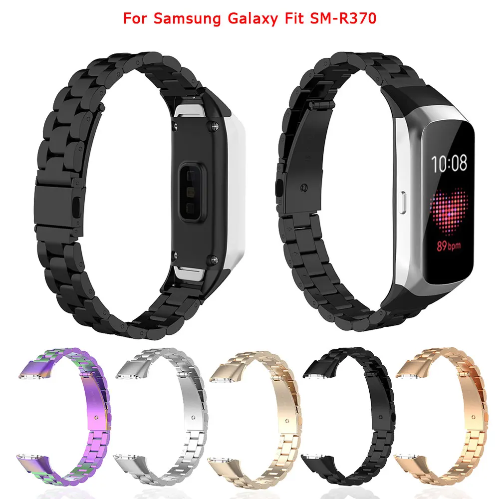 

Fashion Stainless Steel Strap For Samsung Galaxy Fit SM-R370 Smart Wristbands Bracelet Belt For Fit SM R370 Metal Watchstrap