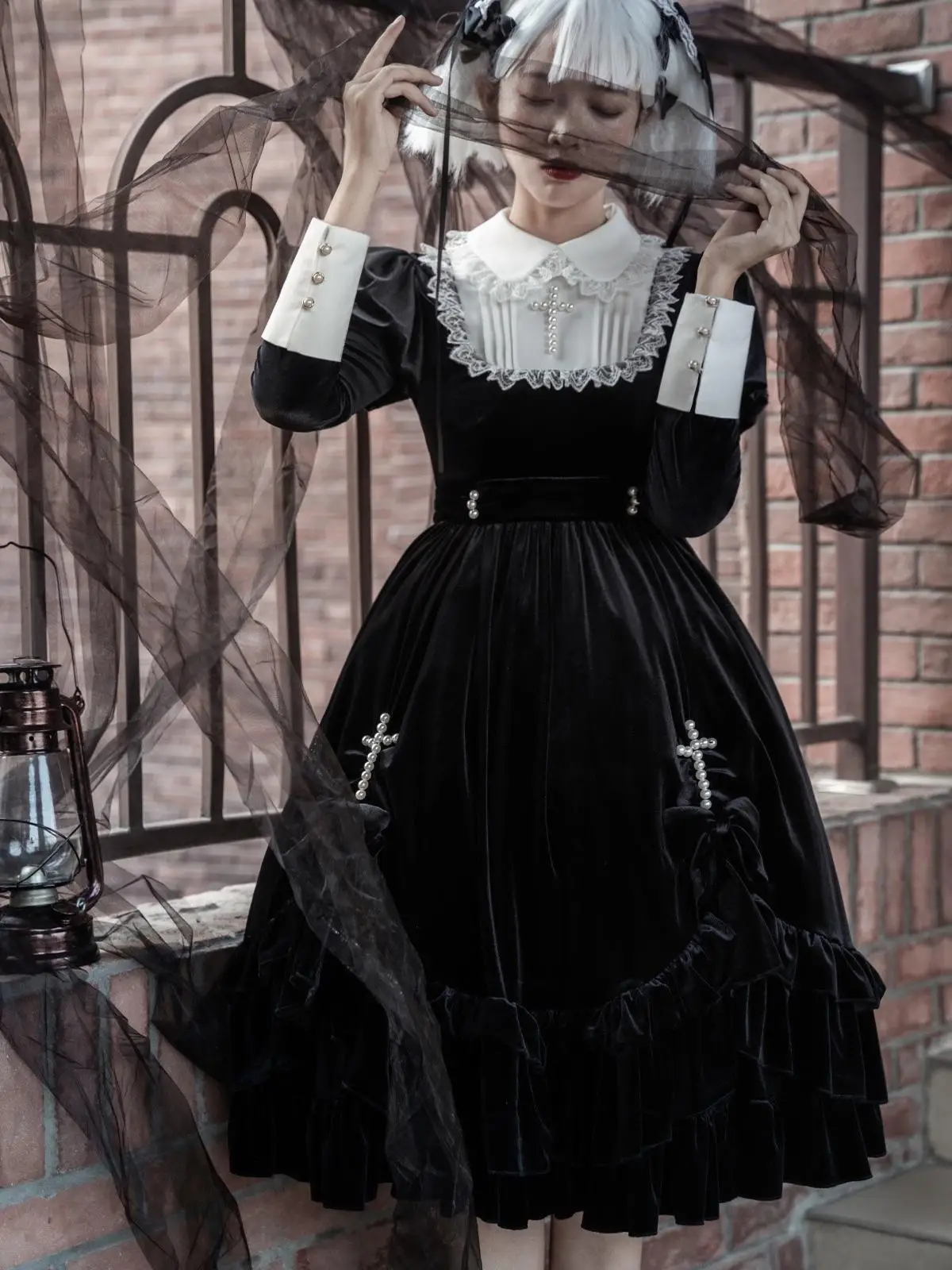 Оригинальное платье Cross Anthem Lolita на Хэллоуин в готическом стиле темное принцессы