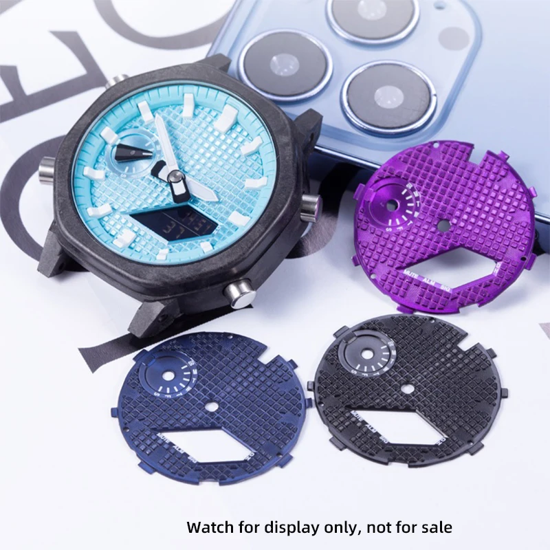 Фото Casiok Waffle Face dial mod Watch dial surface metal dial scale for Casio G-SHOCK GA2100 DIY face dial 2110 GA-2100 accessories №4
