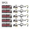 

5pcs VER009 1x to 16x PCI Express PCIE PCI-E Riser Card 009S Extender 60cm USB 3.0 Cable SATA to 6Pin BTC Mining Miner