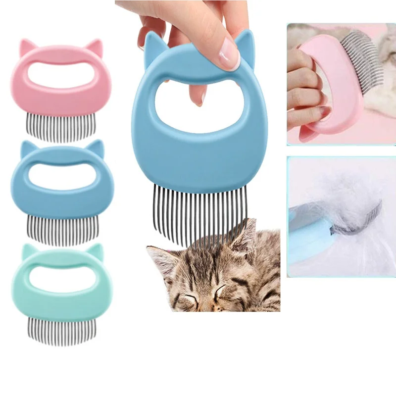 

Pet Animal Hand-holding Care Comb Protect Comb for Cat Dog Pet ABS Soft Brush Comfort Hair Grooming Comb