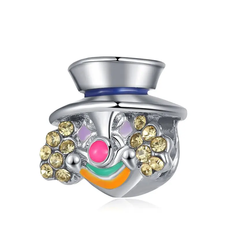 

1 шт. новый милый кулон клоуна DIY бусины подходят для оригинального Pandora очаровательного браслета женские ювелирные изделия