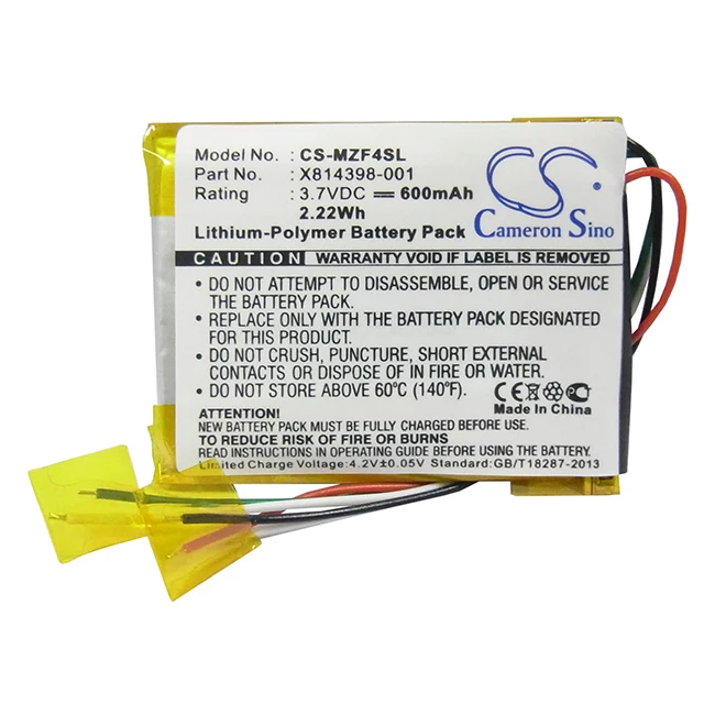 Cameron sino 600mAh Battery For Microsoft X814398-001 Zune 4