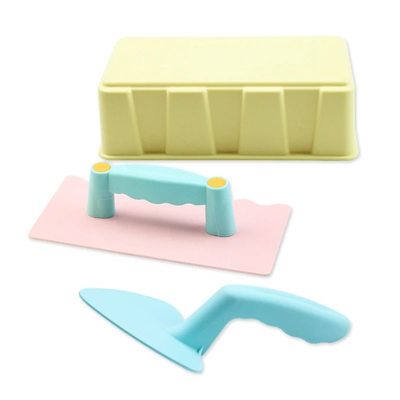 

N80C Kids Beach Sand Toy 3pcs Set Sand Molds, Beach Spatula, Beach Shovel Box Tool Kits for Toddlers Kids Outdoor Indoor Gift