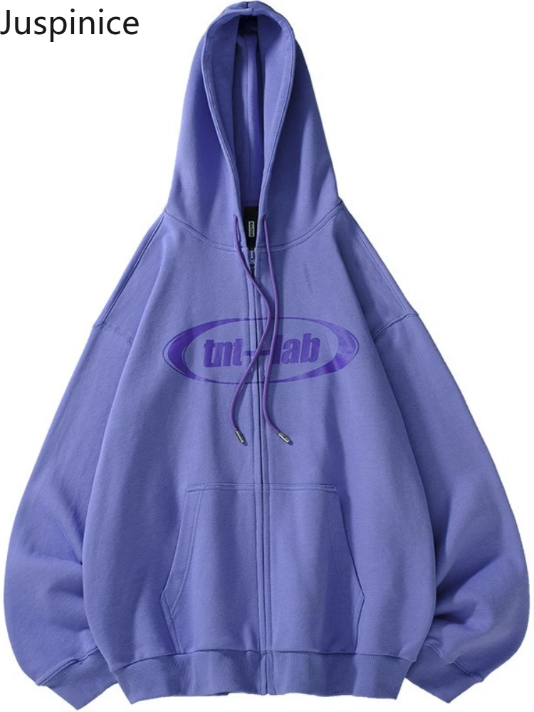 

Juspinice Oversize Spring Autumn Jacket Women 2022 New Fashion Letter Zip Up Ladies Coat Casual Clothes Hooded Zipper Jackets