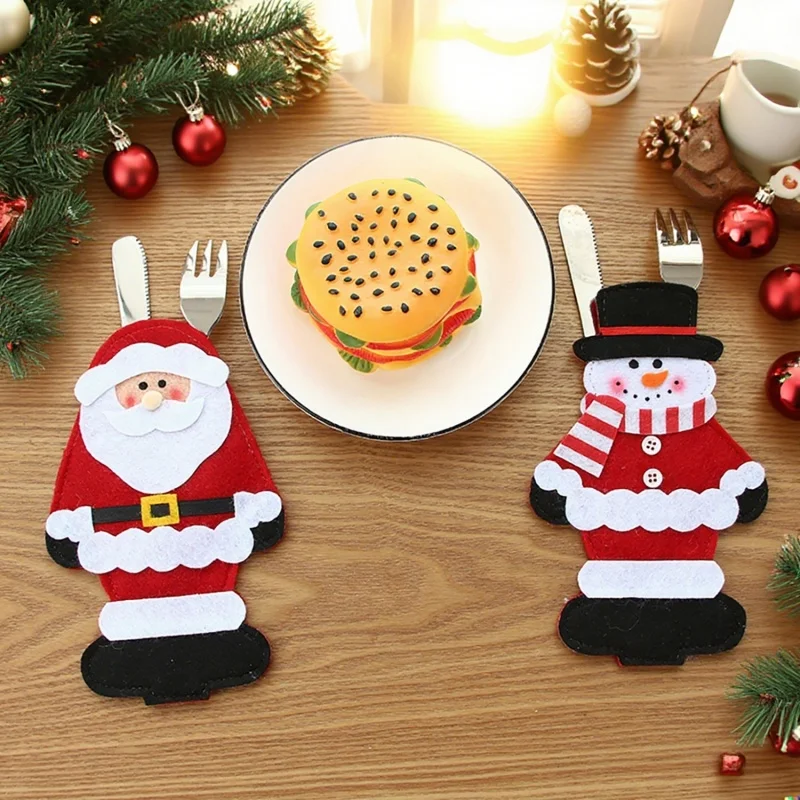 

Рождественский держатель для столовых приборов Санта Клаус 1/2/3 шт.