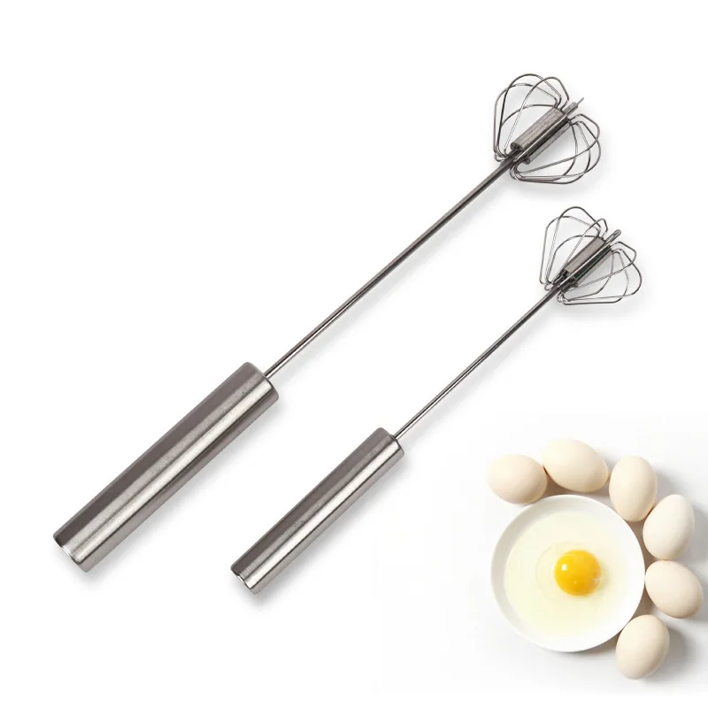 

Hand Pressure Semi-automatic Egg Beater Stainless Steel Kitchen Accessories Tools Self Turning Cream Utensils Whisk Manual Mixer