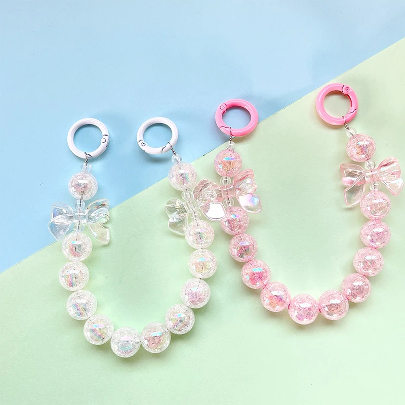 Простой галстук-бабочка украшенный бисером ремешок для защиты от потери цепочка