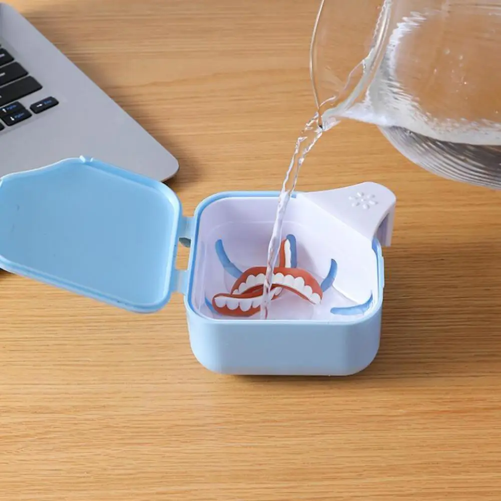 

Harmless Practical No Odor Stain-removing Denture Storage Box Professional Denture Bath Box Artificial Tooth Boxes Gift