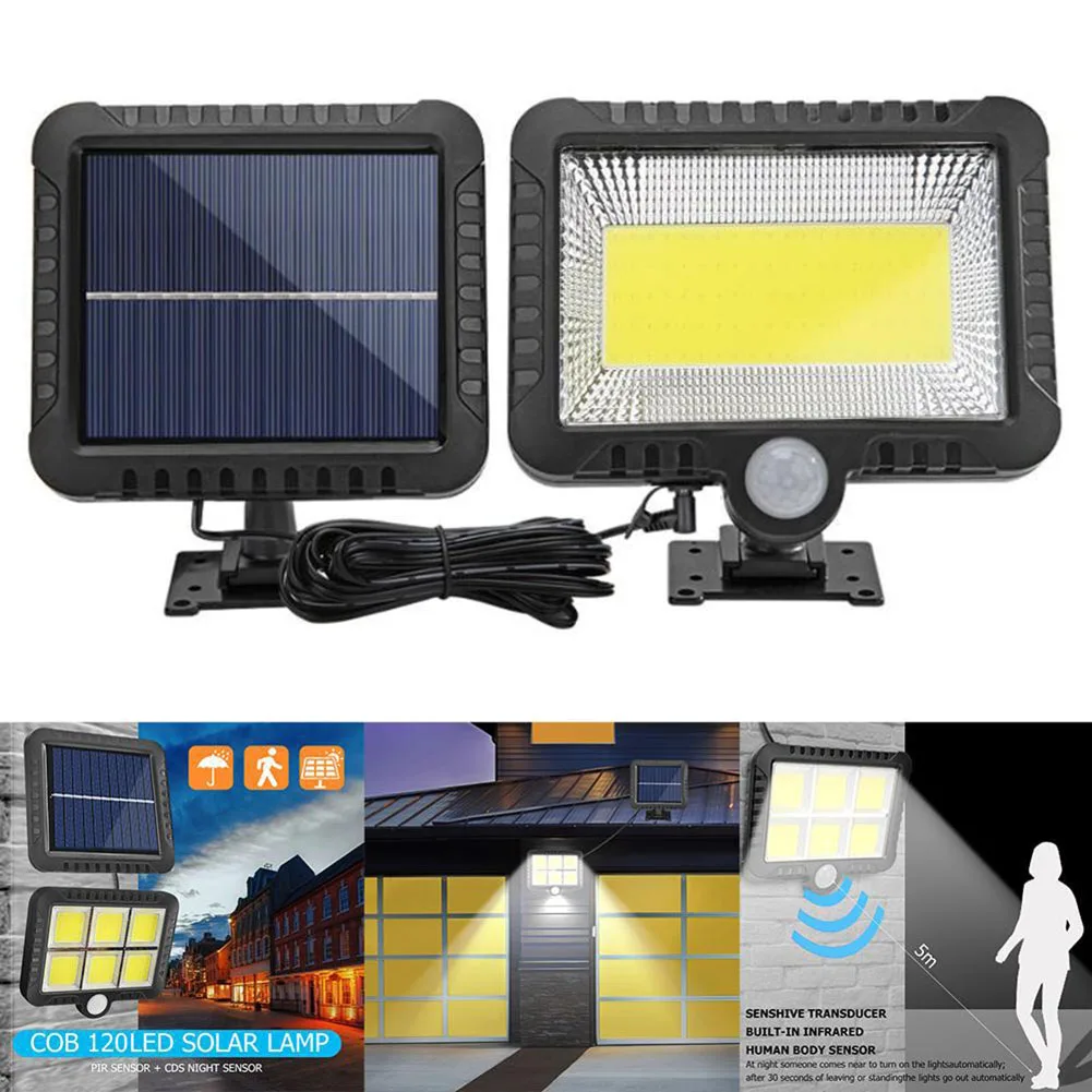 

100 LED Solar Powered Light PIR Motion Sensor Outdoor Garden Wall Light Lighting Garage Security Light Solar Wall Lamp Spotlight