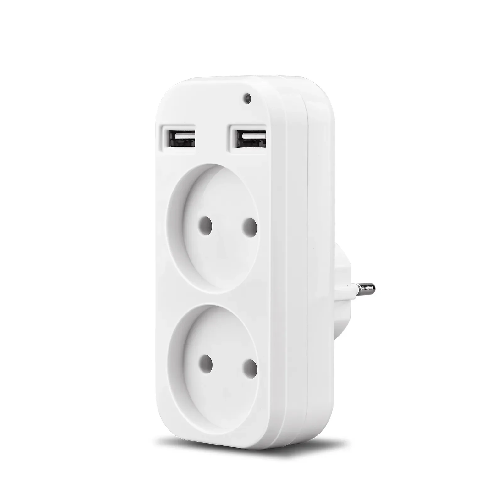

2023NEW 2020 EU Plug Power Strip Adapter Wall Double Socket Portable 2 USB Port for Mobile Phones 1200W 250V, for Smartphones Ta