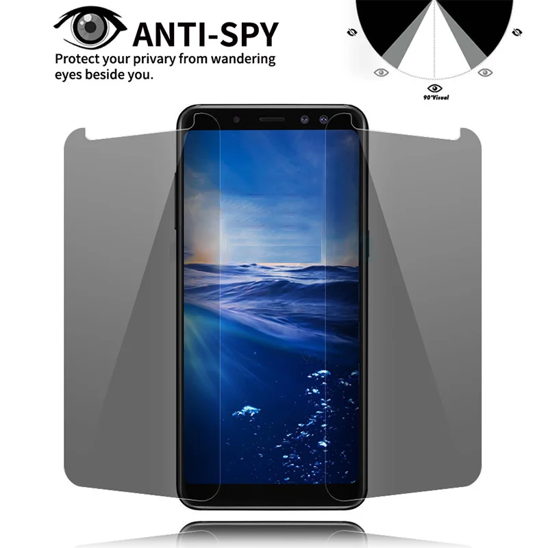 High Anti-Peeping Spy Screen Protector for Samsung A70 A50 A40 A30 A20 A10 Private Glass Film For Galaxy S20 FE 5G S10 Lite Film