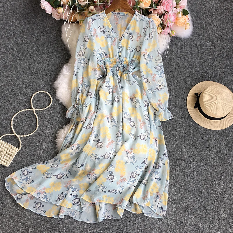 

2022 Dress Long Sleeve V Neck Dresses