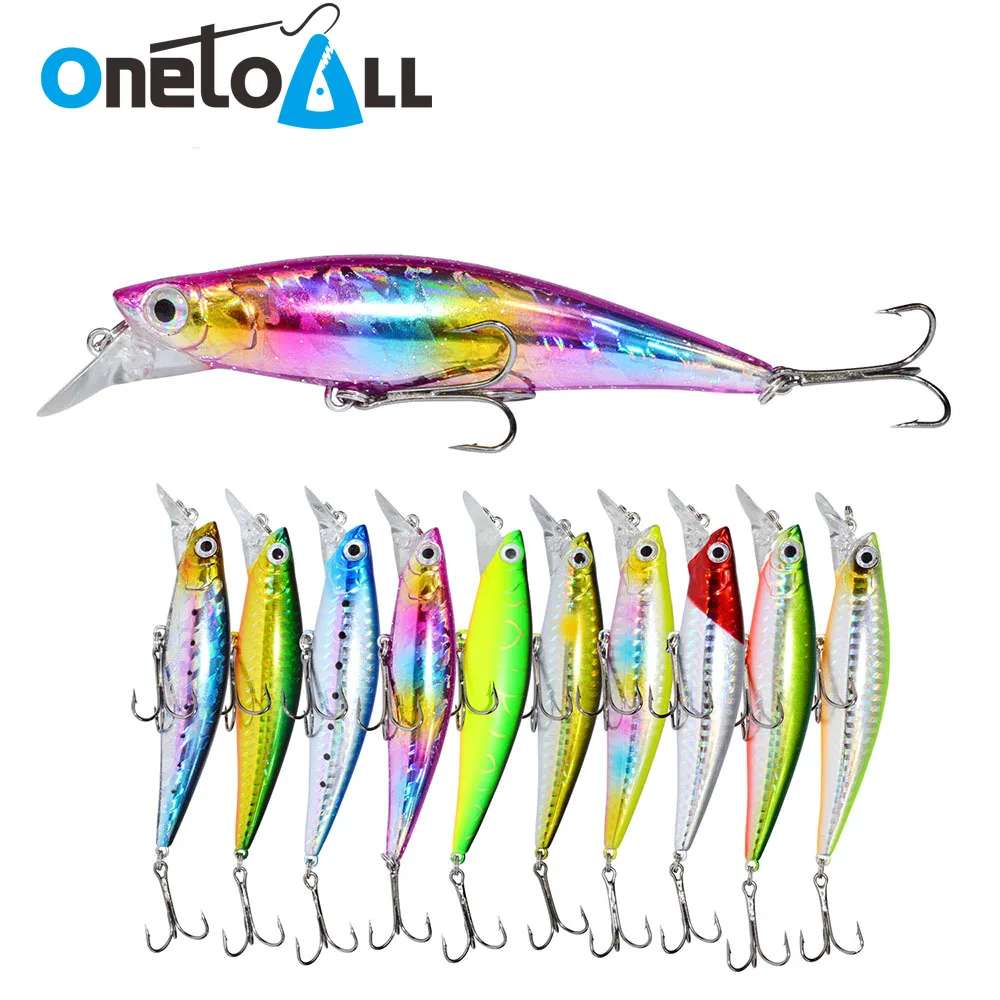 

OnetoAll 1 PC 90mm 32g Sinking Minnow Hard Bait Artificial Swimbait Plastic Carp Fishing Lure Jigging Wobblers With Sharp Hooks