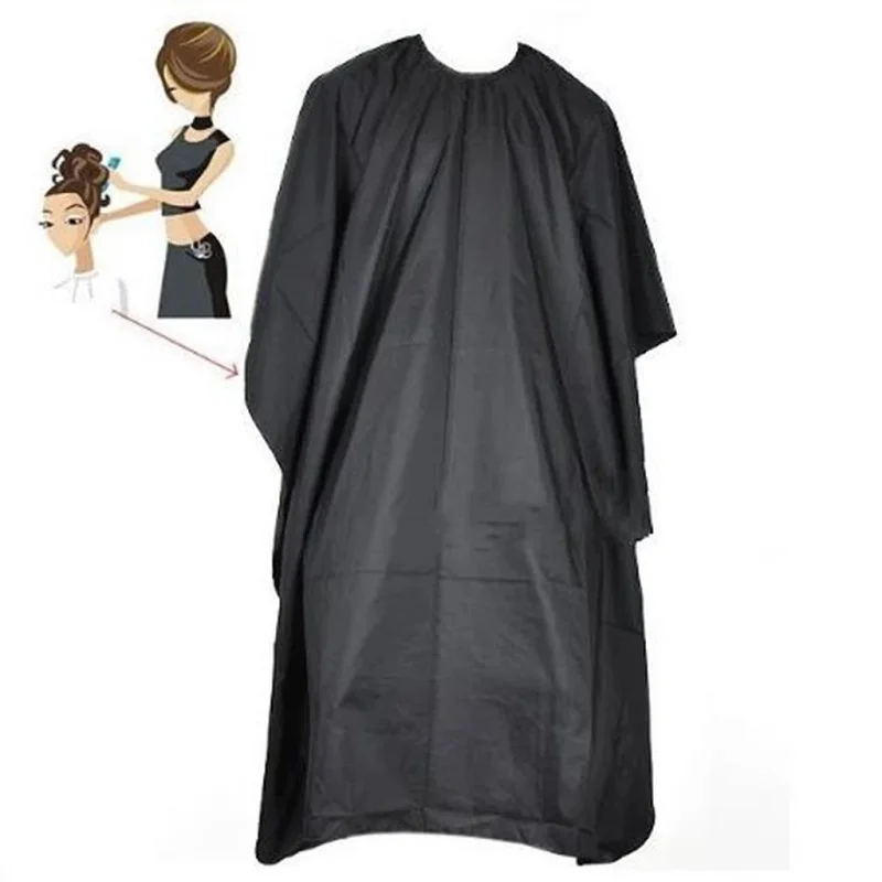 Ing Cloak Dye Beard Apron Smock Cloth Cover Barbers Cape Black