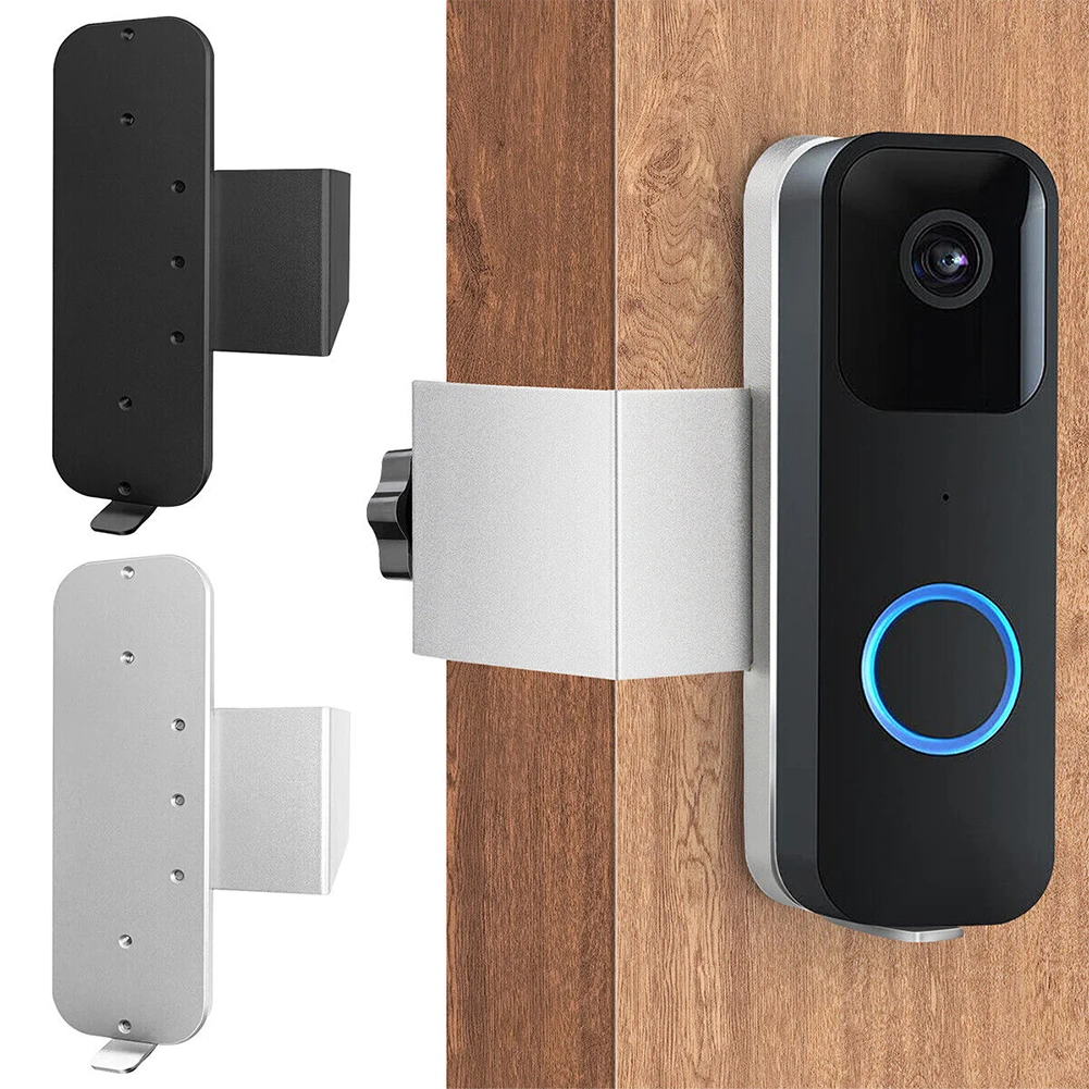 

Stainless Steel Video Doorbell Bracket No Drill Door Mount Holder For Doorbell Anti-theft Door Mounting Bracket Black