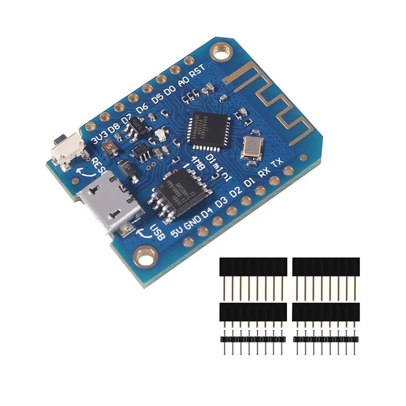 Макетная плата Wemos D1 Mini V1.0 1 шт. ESP8266 V3.0.0 4 Мб Flash для беспроводного Wi-Fi разработки